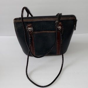 Brighton black with brown trim shoulder bag